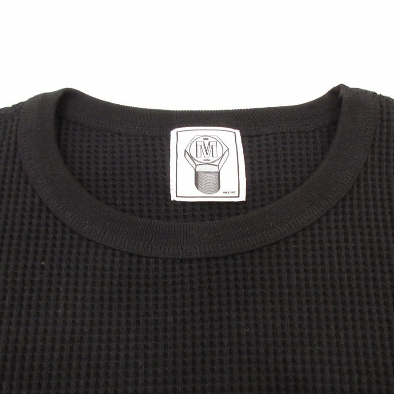 【中古】M&M CUSTOM PERFORMANCE | エムアンドエムカスタムパフォーマンス WAFFLE L/S T-SHIRT 長袖Tシャツ ブラック