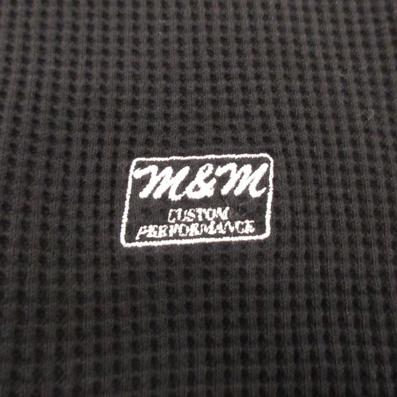 【中古】M&M CUSTOM PERFORMANCE | エムアンドエムカスタムパフォーマンス WAFFLE L/S T-SHIRT 長袖Tシャツ ブラック