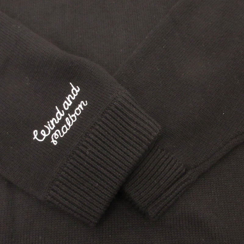 【中古】WIND AND SEA | ウィンダンシーウインダンシー Mockneck Sweater セーター WDS-MALBON-01 ブラック サイズ:XL