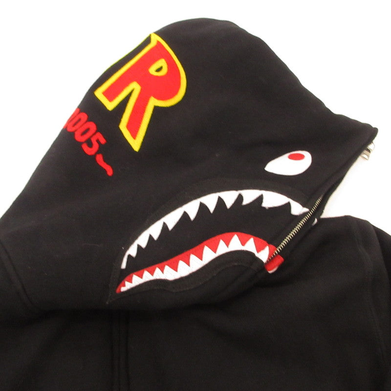 【中古】A BATHING APE | アベイシングエイプ 2ND SHARK FULL ZIP HOODIE パーカー 001ZPK701006M ブラック サイズ:L