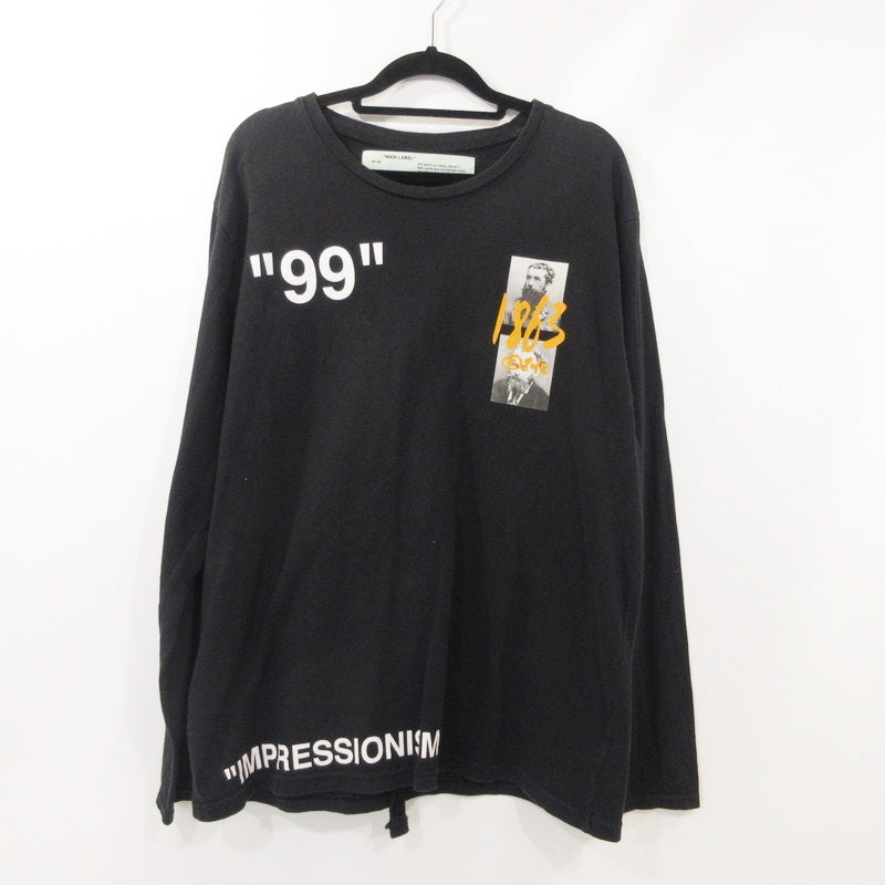 【中古】OFF-WHITE | オフホワイト SUMMER L/S TEE 長袖Tシャツ OMAB001R19185009 並行品 ブラック サイズ:XL