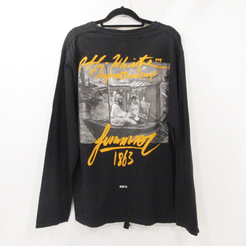【中古】OFF-WHITE | オフホワイト SUMMER L/S TEE 長袖Tシャツ OMAB001R19185009 並行品 ブラック サイズ:XL