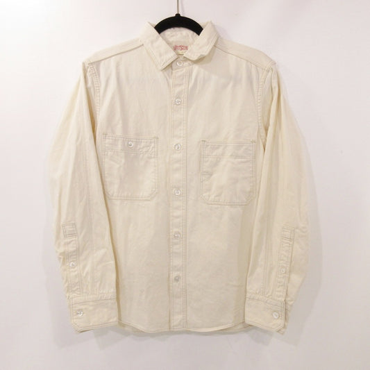 【中古】FREEWHEELERS | フリーホイーラーズ WORK SHIRTS DIAMOND CRACKER 長袖シャツ 2423005 UNION SPECIAL OVERALLS アイボリー