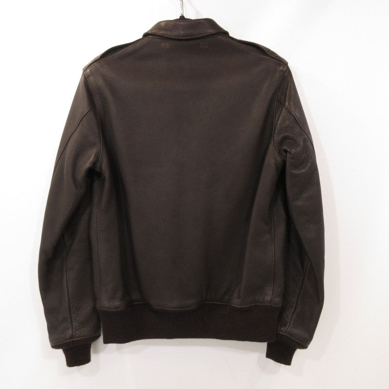 【中古】The REAL McCOY'S | ザリアルマッコイズ A-2 DEERSKIN レザー MJ17001 ブラウン サイズ:40