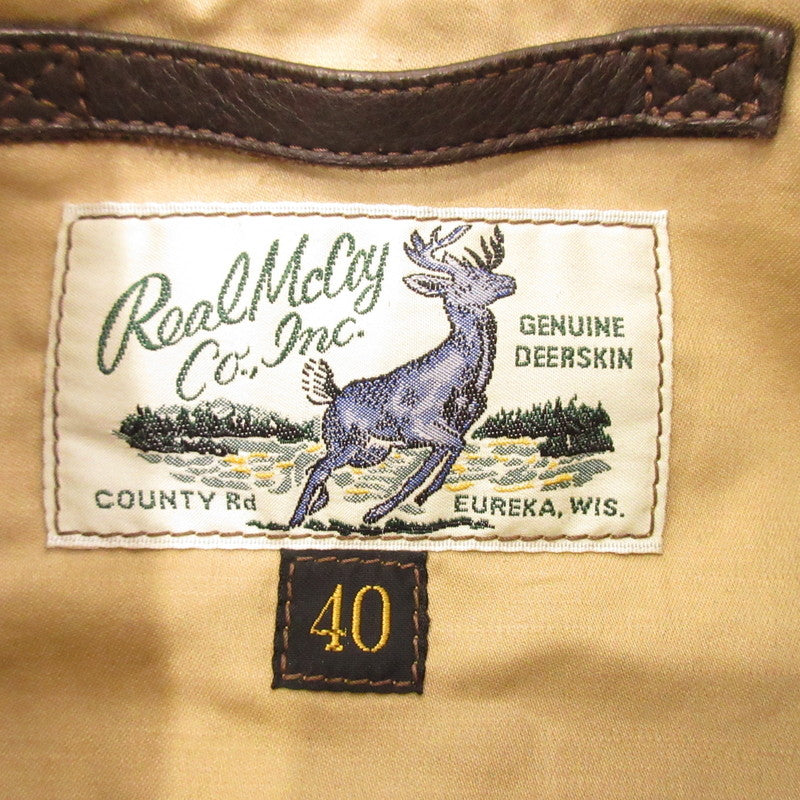 【中古】The REAL McCOY'S | ザリアルマッコイズ A-2 DEERSKIN レザー MJ17001 ブラウン サイズ:40