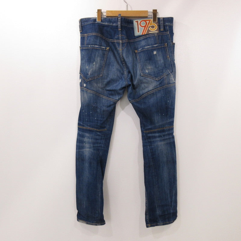 【中古】DSQUARED2 | ディースクエアード TIDY BIKER JEAN デニムパンツ S71LB0493 ダメージ加工 ブルー サイズ:50