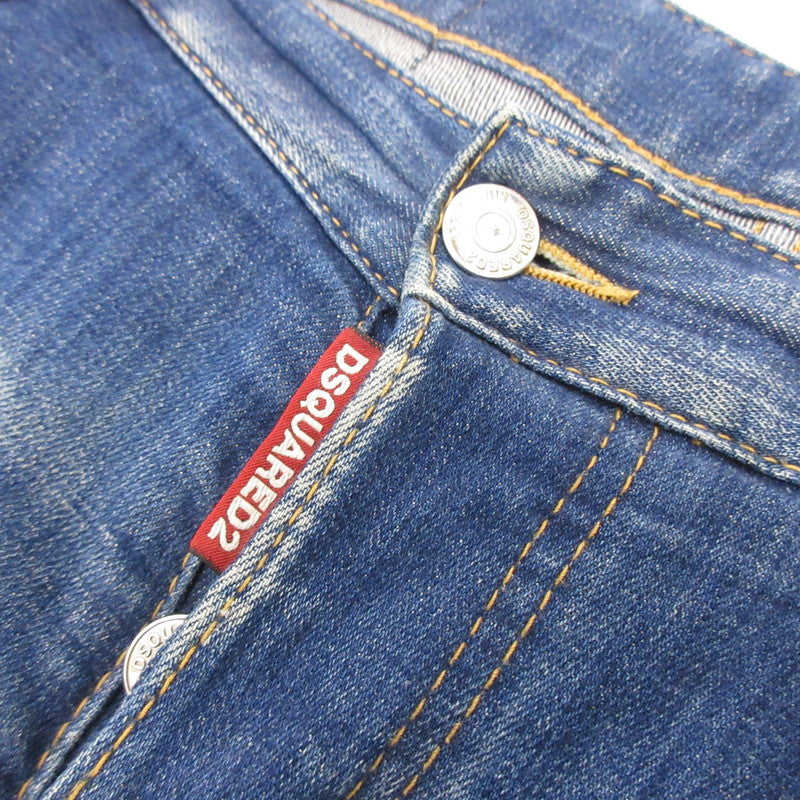 【中古】DSQUARED2 | ディースクエアード TIDY BIKER JEAN デニムパンツ S71LB0493 ダメージ加工 ブルー サイズ:50