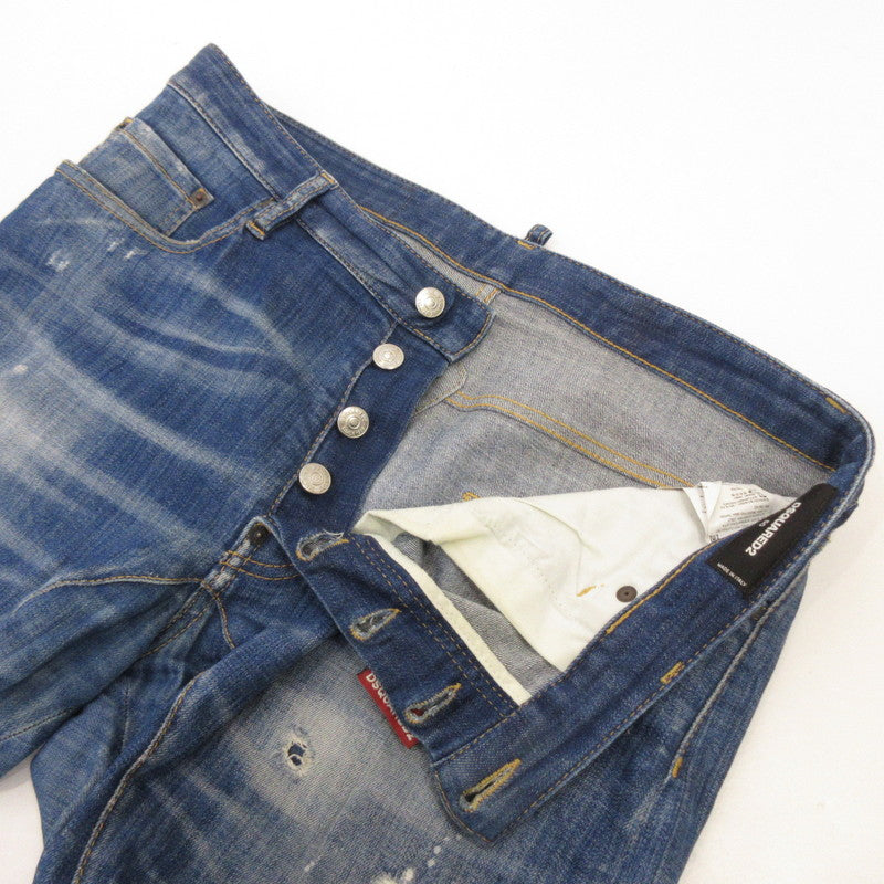【中古】DSQUARED2 | ディースクエアード TIDY BIKER JEAN デニムパンツ S71LB0493 ダメージ加工 ブルー サイズ:50