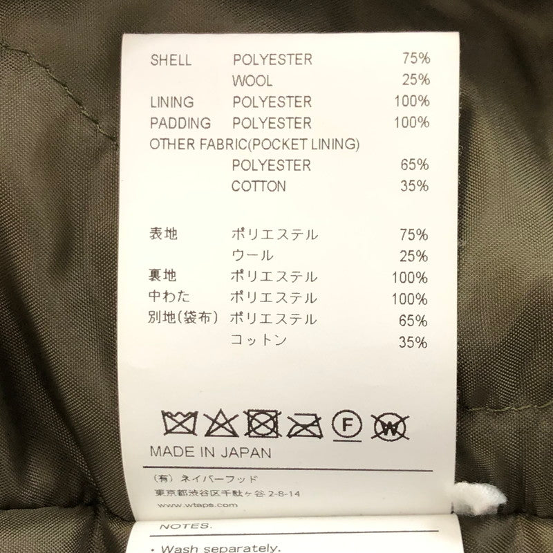 【中古】W)TAPS | ダブルタップス WCPO 01 JACKET/WOPO. SHGY その他アウター 222WVDT-JKM03 2022A/W カーキ サイズ:1