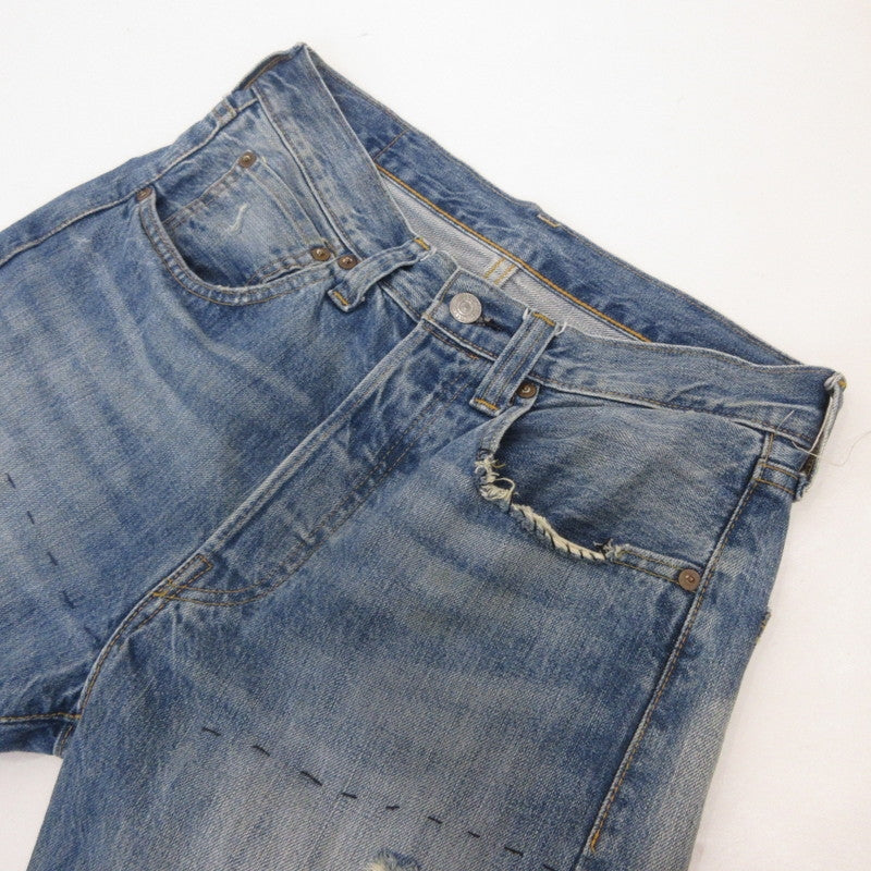 【中古】Levi's VintageClothing | リーバイスヴィンテージクロージング 501XX 1947年復刻 デニムパンツ 47501-0197 リペア加工 ライトブルー