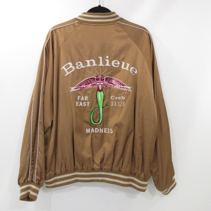 【中古】BlackWeirdos | ブラックウィドーブラックウィドゥ Stadium Satin Jacket スーベニアジャケット 22SS-JK01 ブラウン サイズ:XL