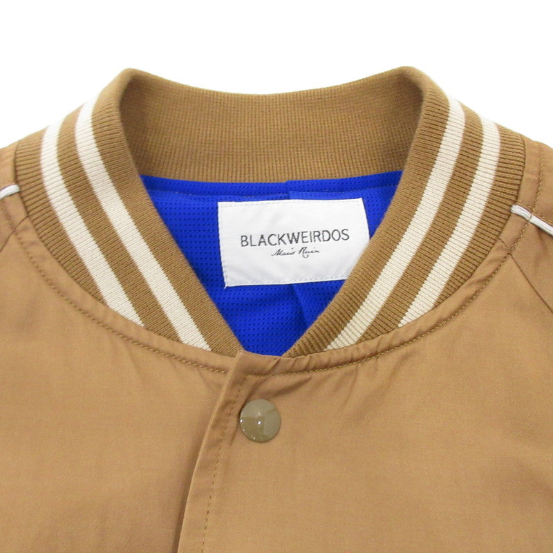 【中古】BlackWeirdos | ブラックウィドーブラックウィドゥ Stadium Satin Jacket スーベニアジャケット 22SS-JK01 ブラウン サイズ:XL
