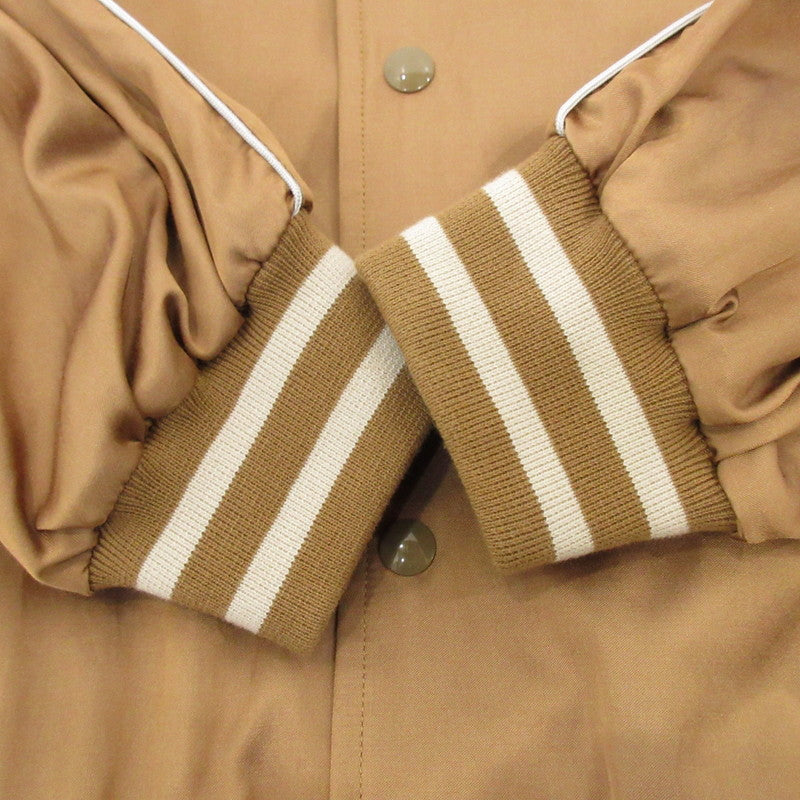 【中古】BlackWeirdos | ブラックウィドーブラックウィドゥ Stadium Satin Jacket スーベニアジャケット 22SS-JK01 ブラウン サイズ:XL