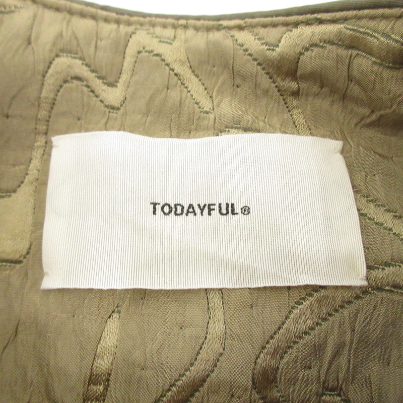 【中古】TODAYFUL | トゥデイフル JACQUARD PIPING BLOUSON その他アウター 12510204 カーキ サイズ:36