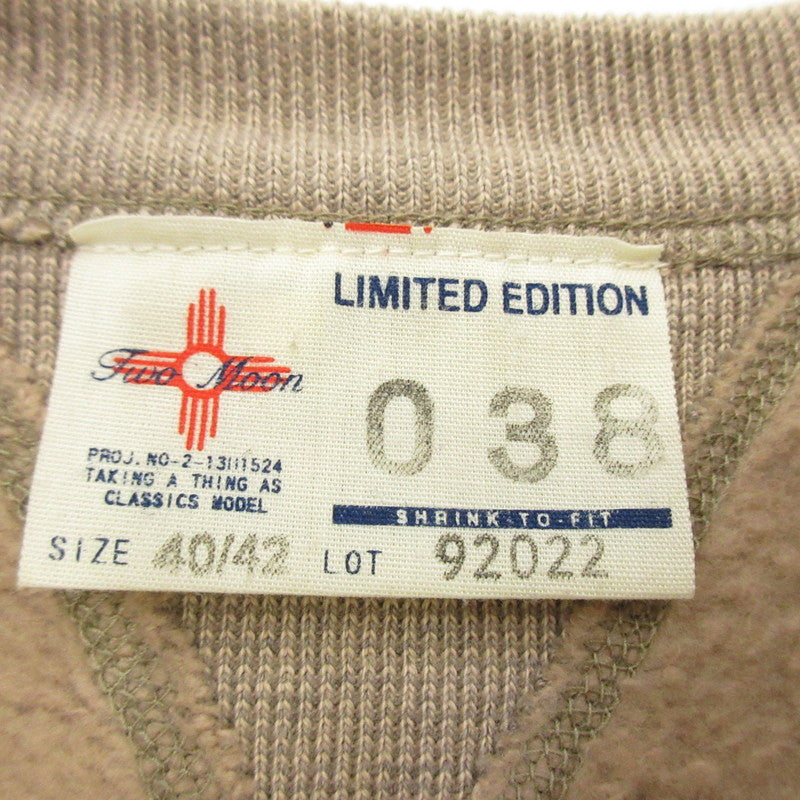 【中古】TWO MOON | トゥームーン 丸胴両Vスウェット スウェット 92022 ベージュ