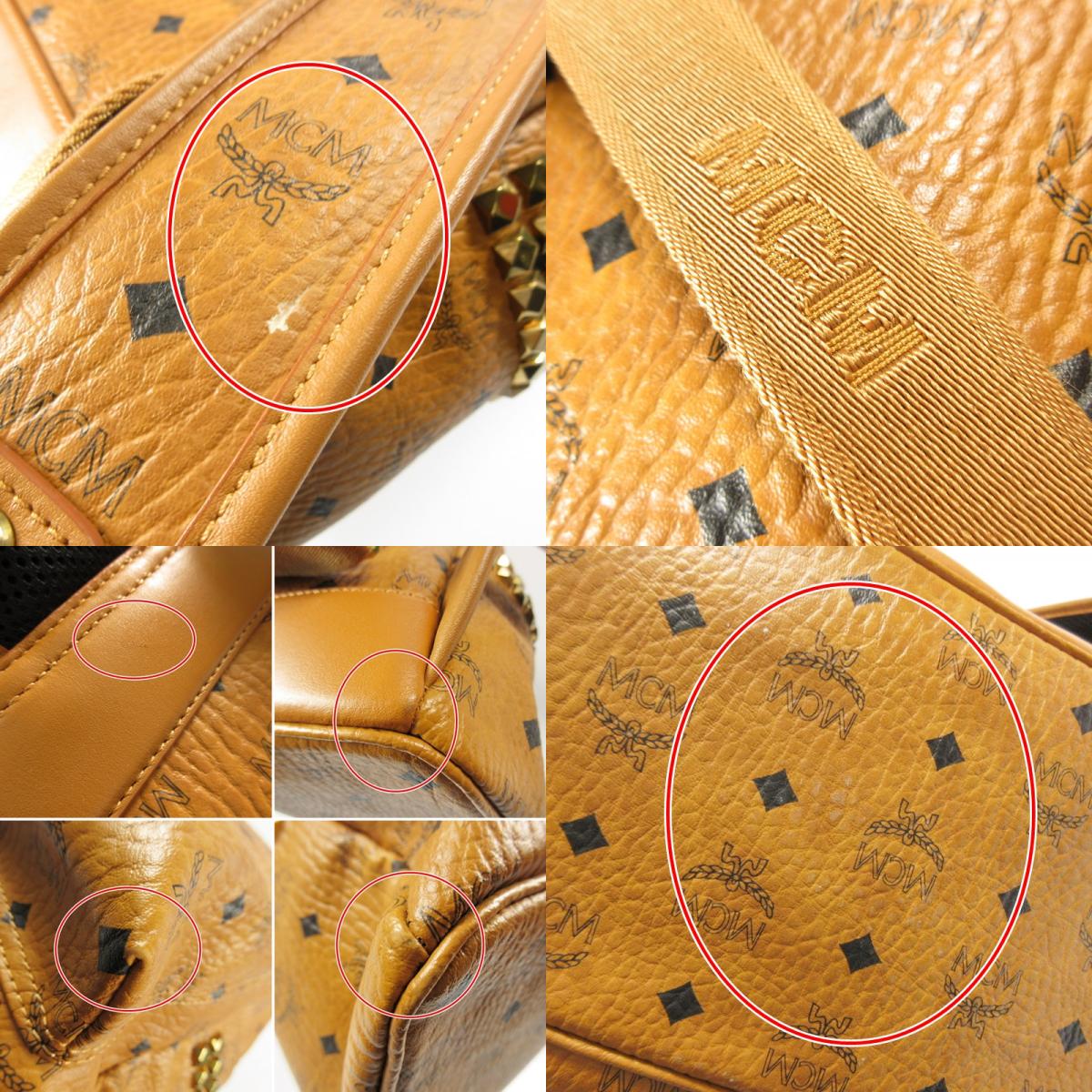 【中古】MCM | エム・シー・エム Stark Side Studs Backpack リュック・デイパック MMK65VE38CO001