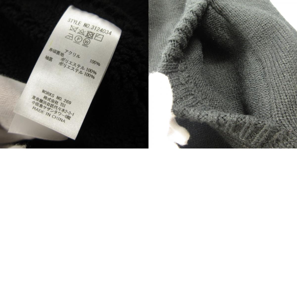 【中古】schott | ショット Skull ZIP BOA SWEATER ブルゾン 3124034 ブラック