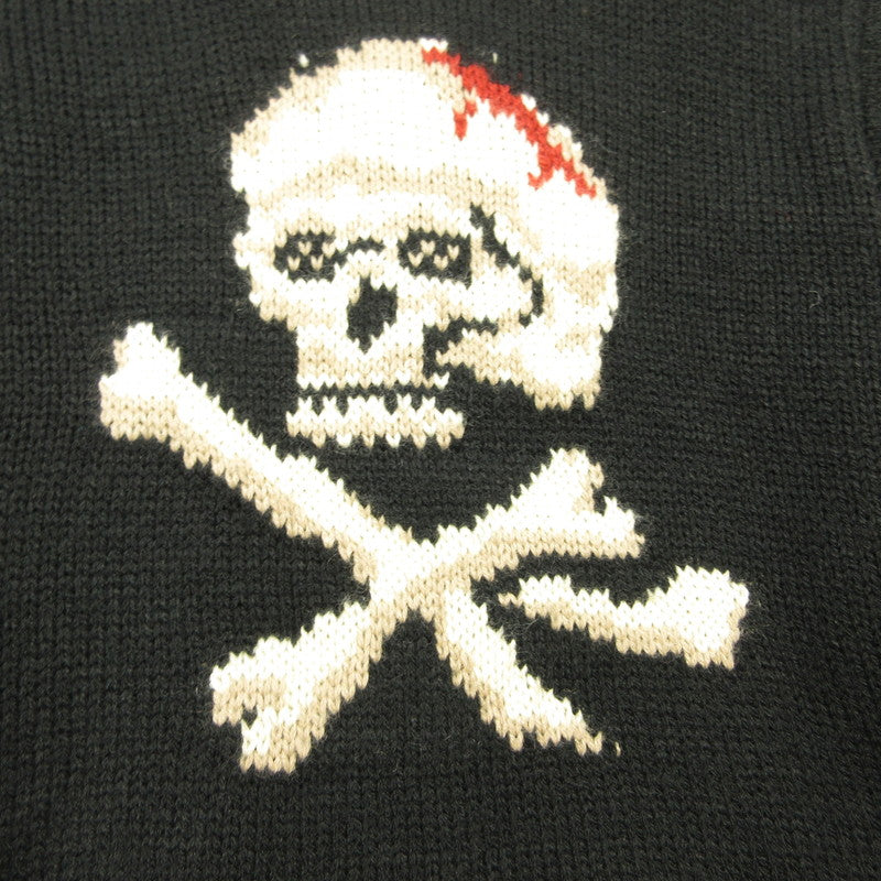 【中古】schott | ショット Skull ZIP BOA SWEATER ブルゾン 3124034 ブラック