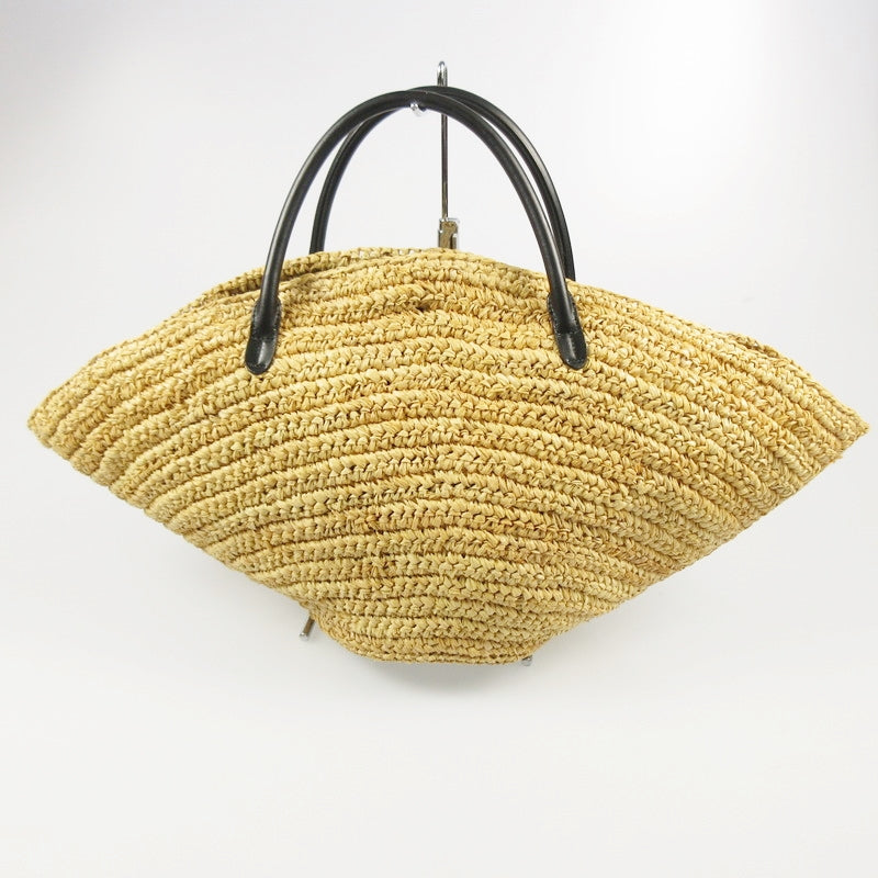 【中古】JIL SANDER | ジルサンダー ソンブレロラフィアトート その他バッグ ブラウン