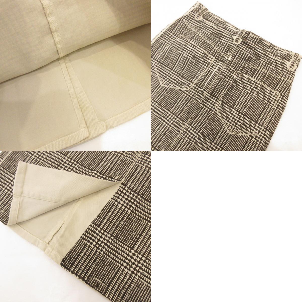 【中古】MAX MARA | マックスマーラ 転写チェックプリント ミニスカート 710101276 サイズ:40