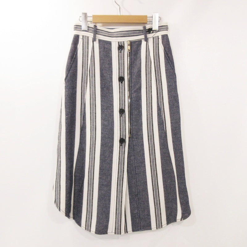 【中古】MAX MARA | マックスマーラ フロントボタンストライプ スカート 21010377 SPORTMAX サイズ:38