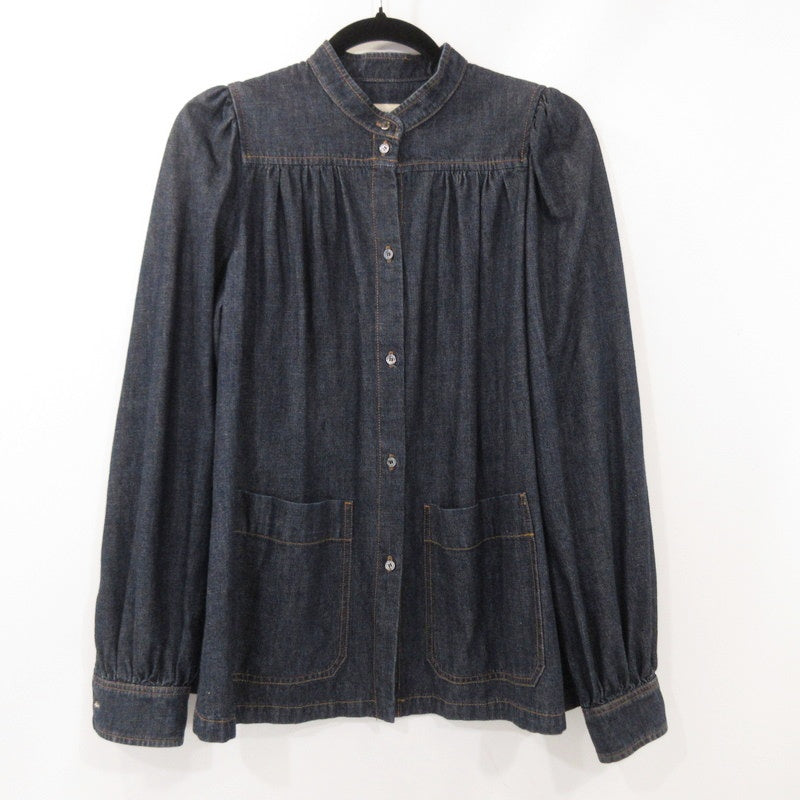 【中古】MAX MARA | マックスマーラ パフスリーブデニムブラウス その他トップス 511107176 WEEKEND ブルー サイズ:42