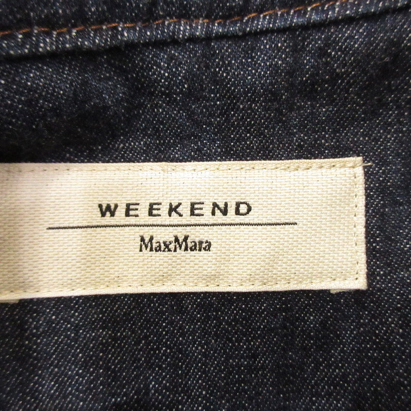 【中古】MAX MARA | マックスマーラ パフスリーブデニムブラウス その他トップス 511107176 WEEKEND ブルー サイズ:42