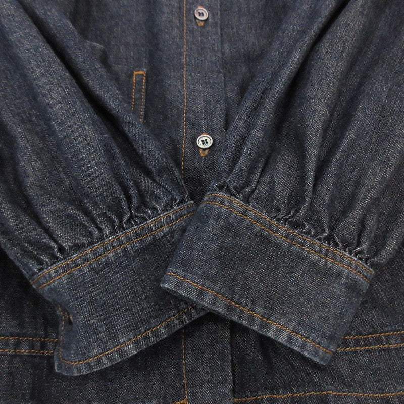 【中古】MAX MARA | マックスマーラ パフスリーブデニムブラウス その他トップス 511107176 WEEKEND ブルー サイズ:42