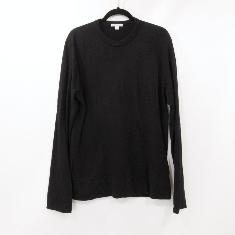 【中古】JAMES PERSE | ジェームスパース バックパイルスウェットプルオーバーTシャツ 長袖Tシャツ 18033003609 ブラック サイズ:1