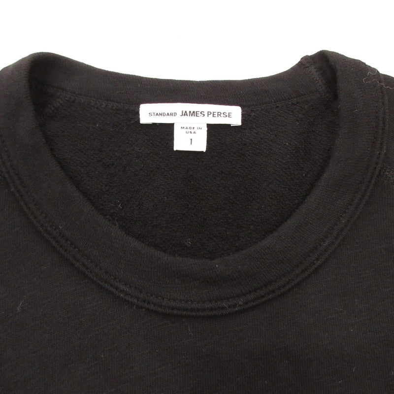 【中古】JAMES PERSE | ジェームスパース バックパイルスウェットプルオーバーTシャツ 長袖Tシャツ 18033003609 ブラック サイズ:1