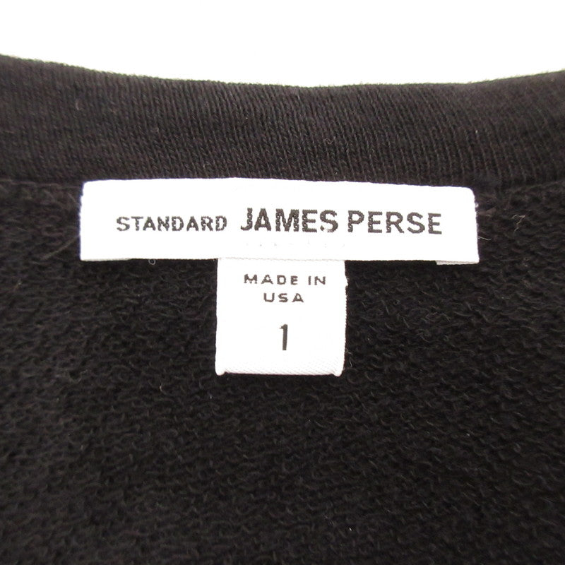 【中古】JAMES PERSE | ジェームスパース バックパイルスウェットプルオーバーTシャツ 長袖Tシャツ 18033003609 ブラック サイズ:1