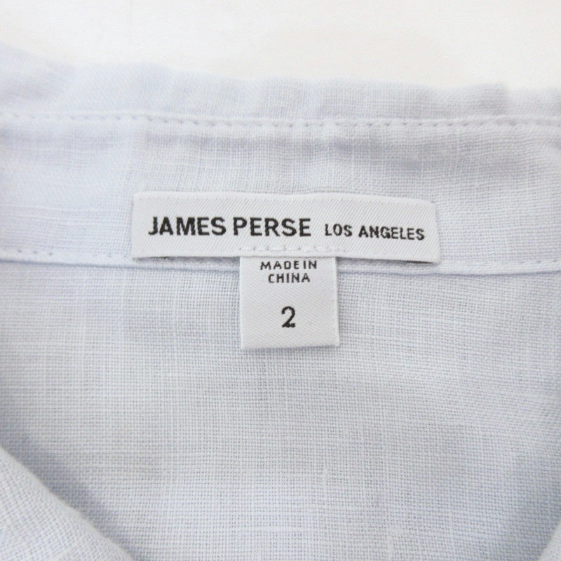 【中古】JAMES PERSE | ジェームスパース リネンスタンダードシャツ 長袖シャツ 18013201301 ライトブルー サイズ:2