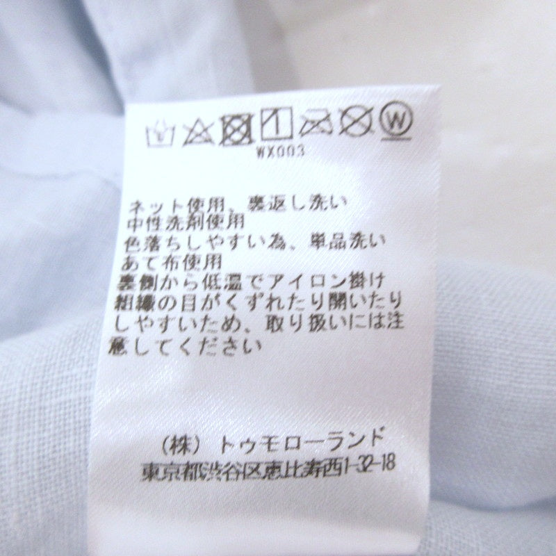 【中古】JAMES PERSE | ジェームスパース リネンスタンダードシャツ 長袖シャツ 18013201301 ライトブルー サイズ:2