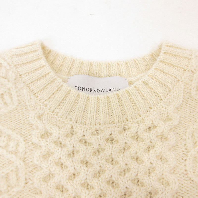 【中古】TOMORROWLAND | トゥモローランド ウールケーブルニット セーター 63-02-45-02026 tricot/フィッシャーマン アイボリー サイズ:M