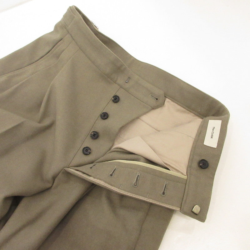 【中古】 BACK BELT TROUSER (WOOL) パンツ CKTR-029 カーキ サイズ:46
