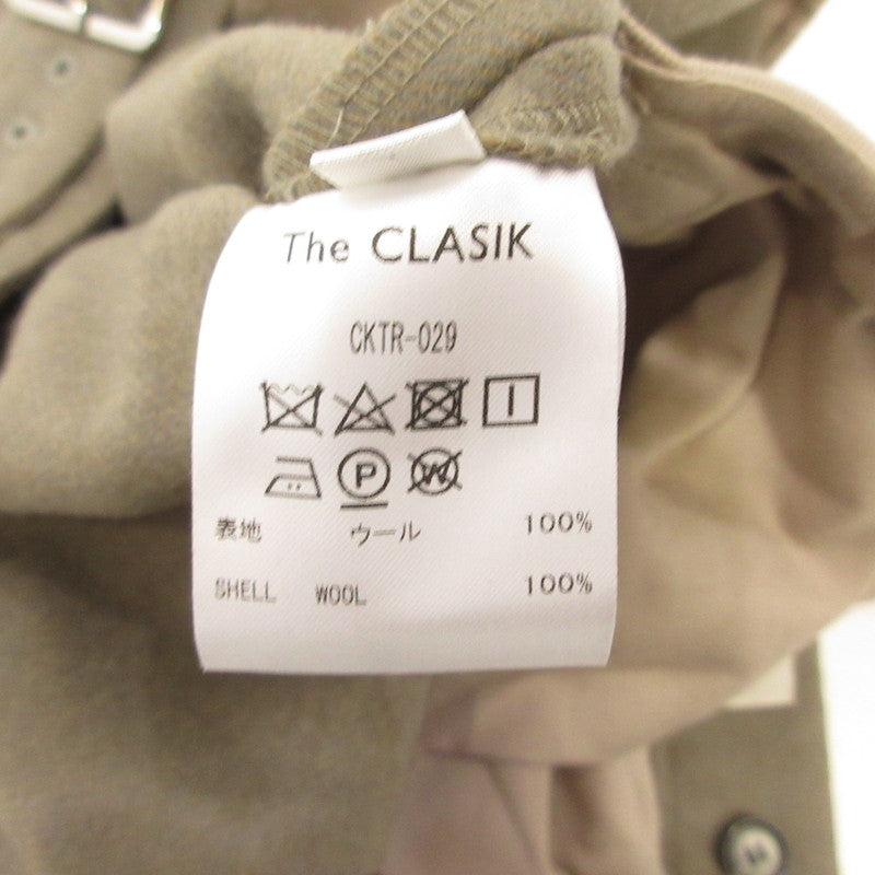 【中古】 BACK BELT TROUSER (WOOL) パンツ CKTR-029 カーキ サイズ:46