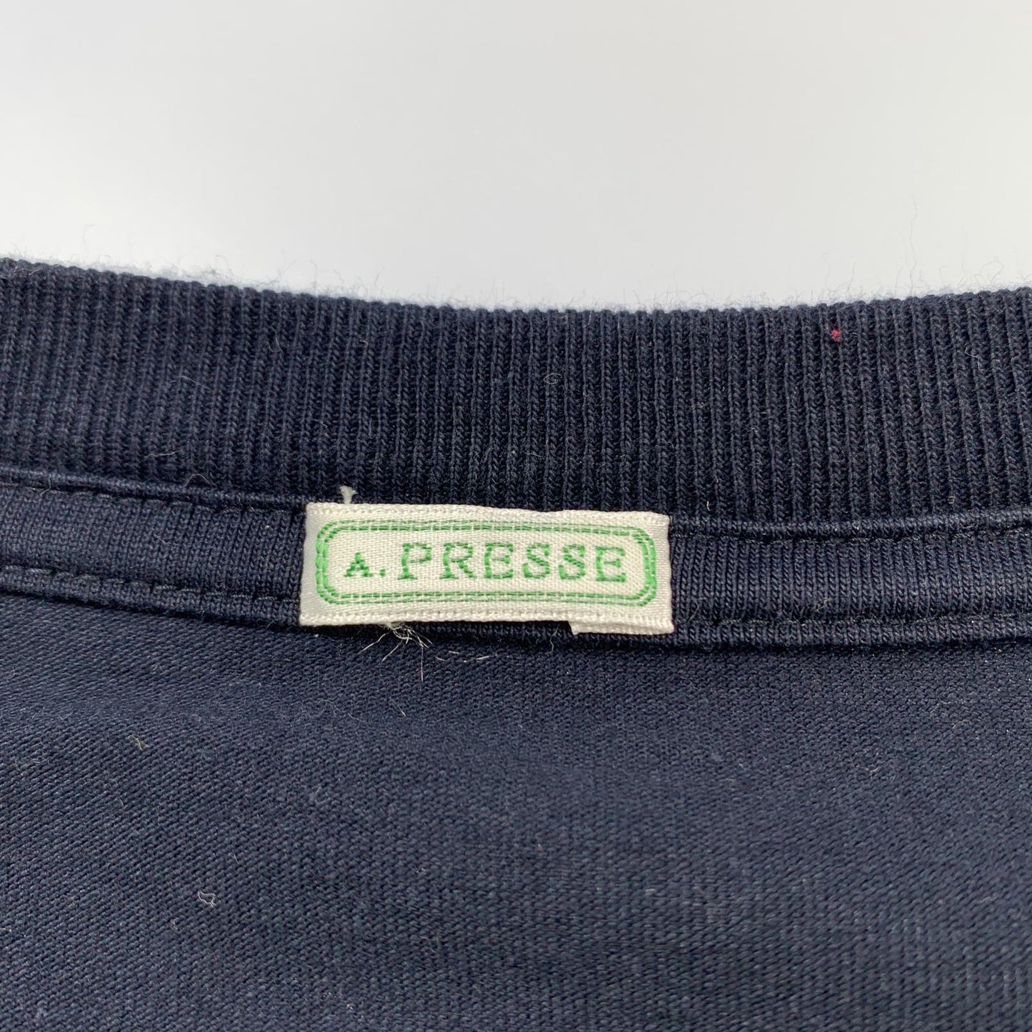 【中古】A.PRESSE | アプレッセ Light Weight T-shirt 半袖Tシャツ AP-5001 ネイビー サイズ:2