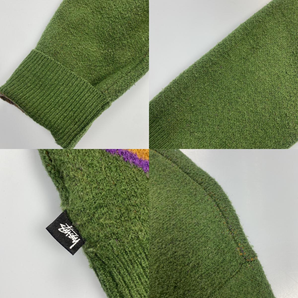 【中古】STUSSY | ステューシー PAISLEY SWEATER セーター 117118 年式:2022S/S グリーン サイズ:M