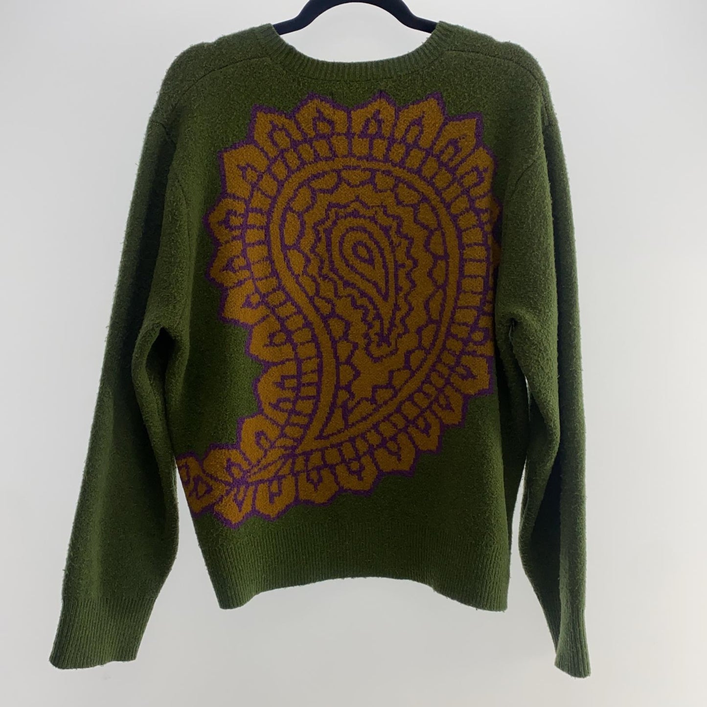 【中古】STUSSY | ステューシー PAISLEY SWEATER セーター 117118 年式:2022S/S グリーン サイズ:M
