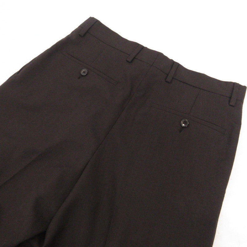 【中古】DRIES VAN NOTEN | ドリスヴァンノッテン ウール2タックスラックス その他ボトムス TOMORROWLAND正規 ブラウン サイズ:46