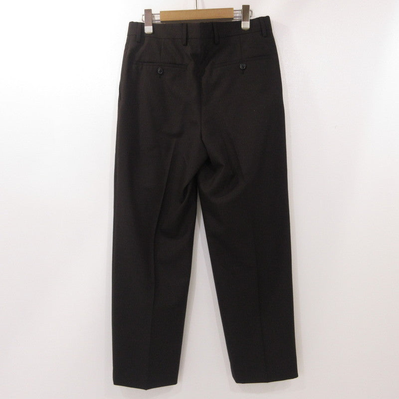 【中古】DRIES VAN NOTEN | ドリスヴァンノッテン ウール2タックスラックス その他ボトムス TOMORROWLAND正規 ブラウン サイズ:46