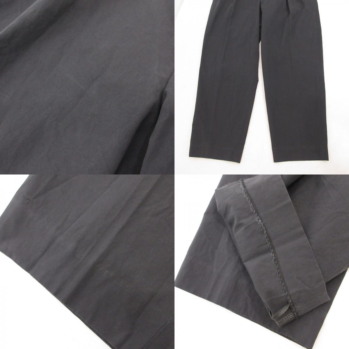 【中古】DRIES VAN NOTEN | ドリスヴァンノッテン コットン2タックスラックス その他ボトムス グレー サイズ:46