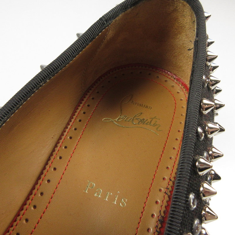【中古】Christian Louboutin | クリスチャンルブタン DANDELION 1C1S FLAT CANVAS LUREX/GG ローファー 1200984 ブラック