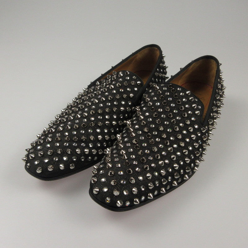 【中古】Christian Louboutin | クリスチャンルブタン DANDELION 1C1S FLAT CANVAS LUREX/GG ローファー 1200984 ブラック