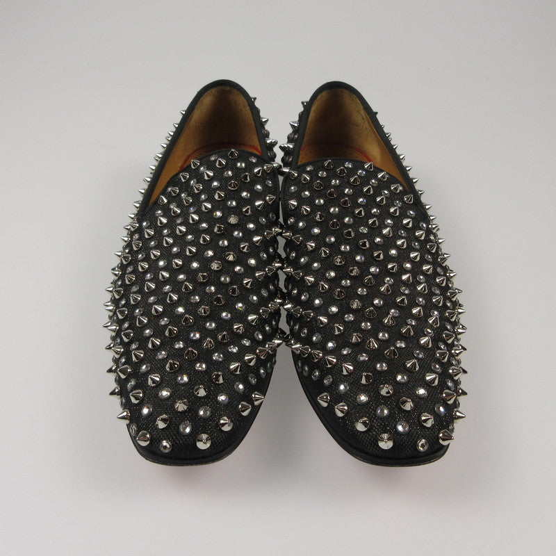 【中古】Christian Louboutin | クリスチャンルブタン DANDELION 1C1S FLAT CANVAS LUREX/GG ローファー 1200984 ブラック