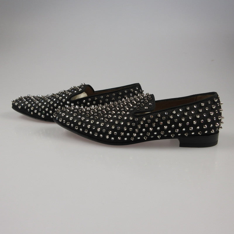 【中古】Christian Louboutin | クリスチャンルブタン DANDELION 1C1S FLAT CANVAS LUREX/GG ローファー 1200984 ブラック