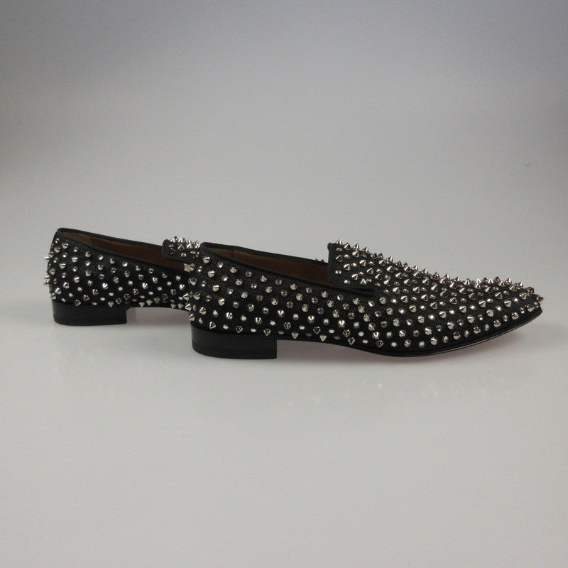 【中古】Christian Louboutin | クリスチャンルブタン DANDELION 1C1S FLAT CANVAS LUREX/GG ローファー 1200984 ブラック