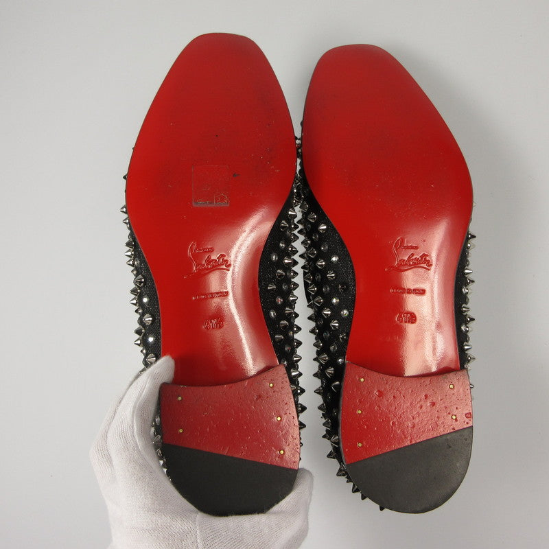 【中古】Christian Louboutin | クリスチャンルブタン DANDELION 1C1S FLAT CANVAS LUREX/GG ローファー 1200984 ブラック