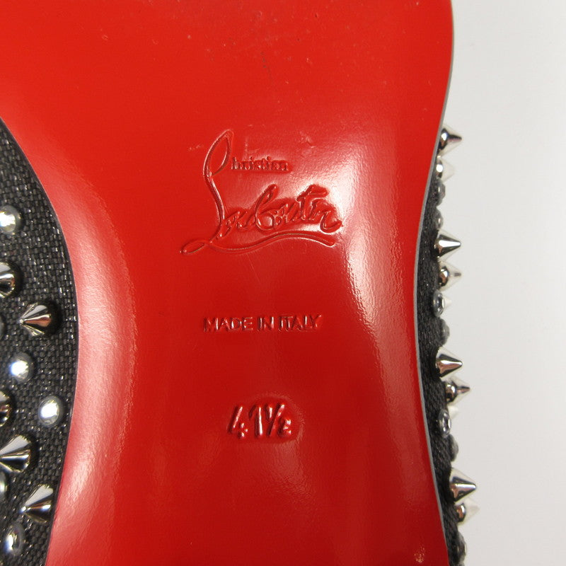 【中古】Christian Louboutin | クリスチャンルブタン DANDELION 1C1S FLAT CANVAS LUREX/GG ローファー 1200984 ブラック