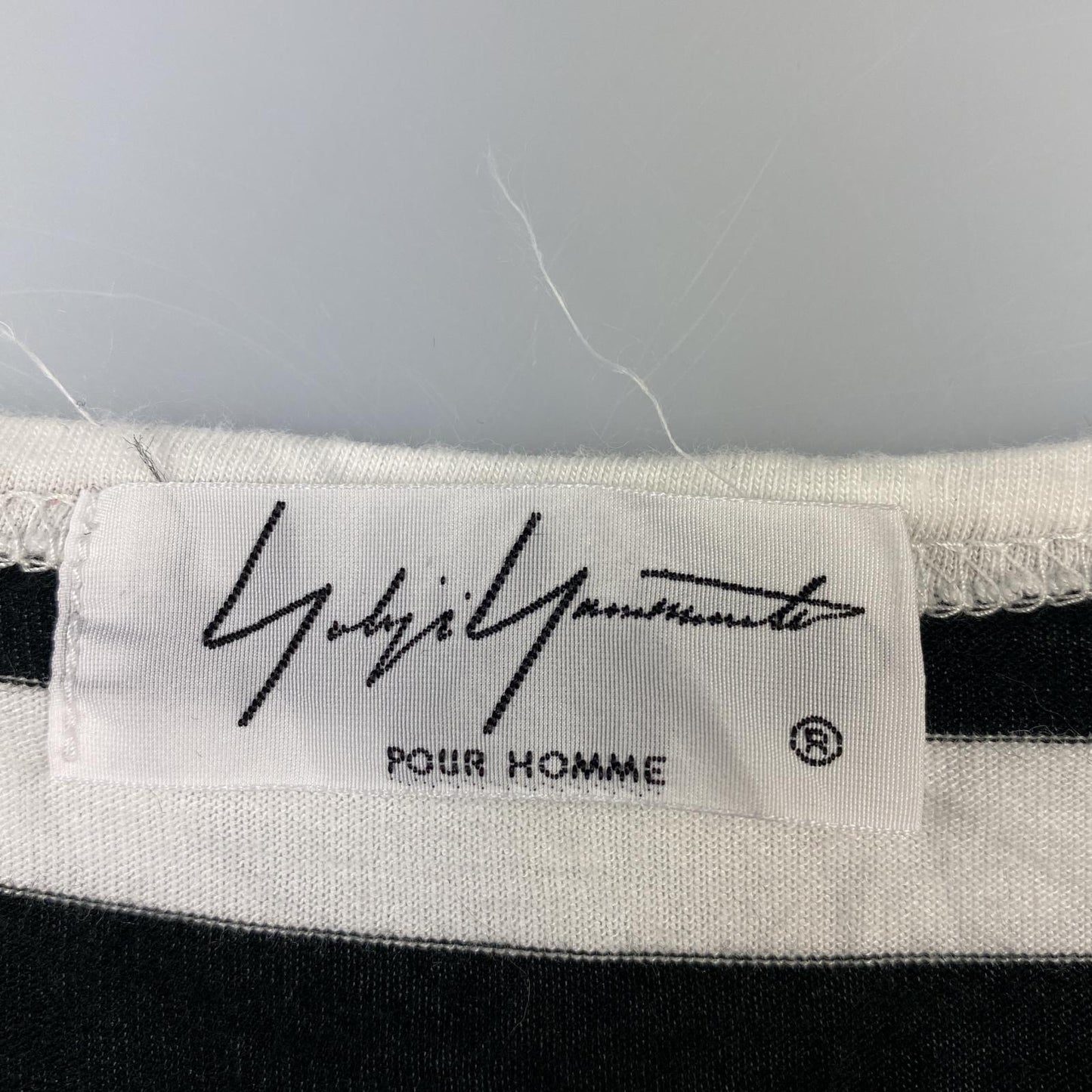 【中古】Yohji Yamamoto POUR HOMME | ヨウジヤマモトプールオム BORDER STAFF TEE カットソー HW-T14-270 サイズ:3